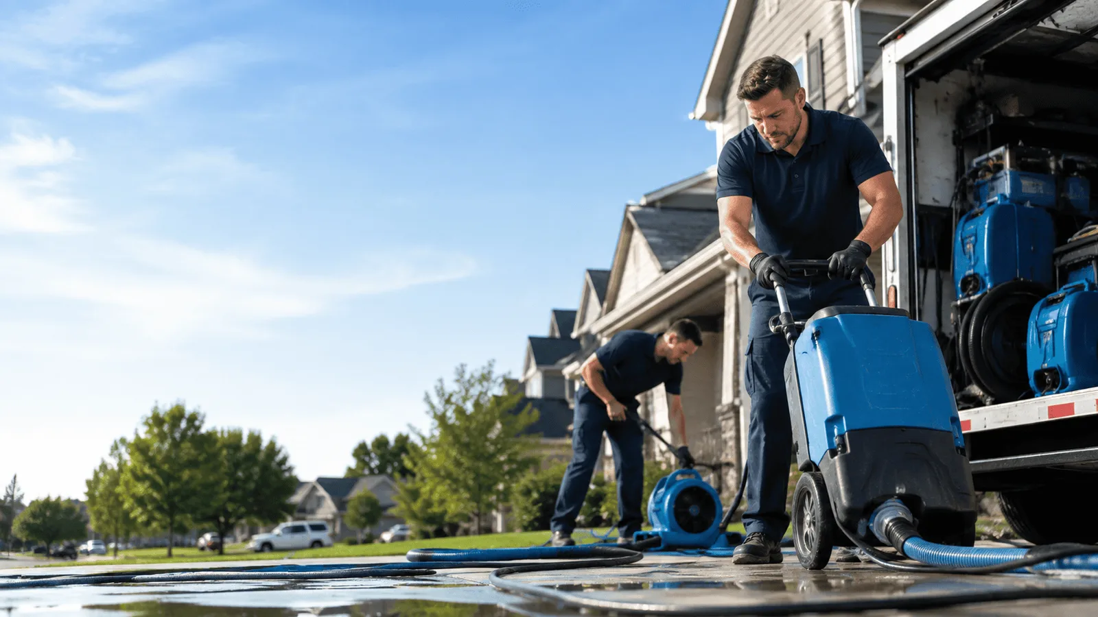 Dehumidification being performed in Pleasant Lake, IN
